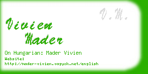 vivien mader business card